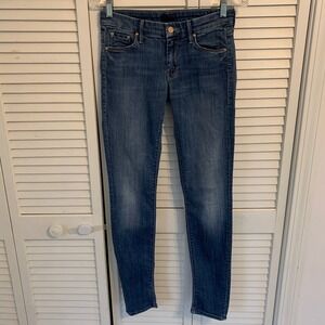 MOTHER The Looker Denim Jeans Medium Wash Womens 26 Skinny Low Rise Blue USA